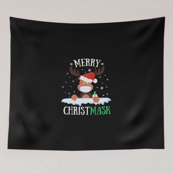 Item preview, Merry Christ mask 2020 Christmas Reindeer Pajamas Family designed and sold by DoreskyDavid.