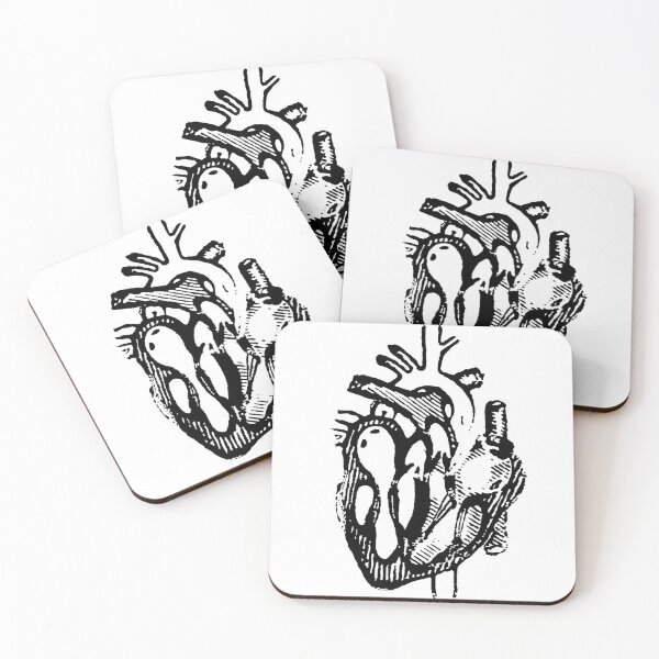 Item preview, Anatomical Heart stencil black designed and sold by shtem.