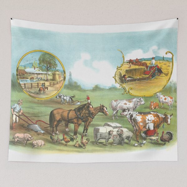 Item preview, Vintage Farming Equipment Advertisement Poster designed and sold by karwilberevivalcollection.
