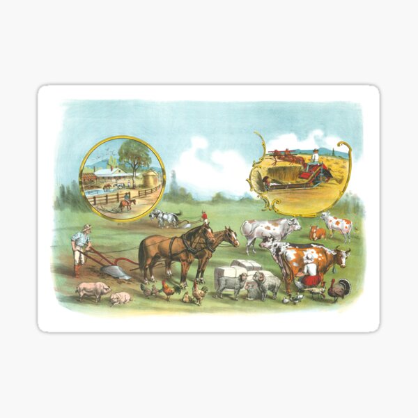 Vista previa del artículo con la obra «Cartel publicitario de equipos agrícolas vintage», diseñado y vendido por karwilbedesigns.