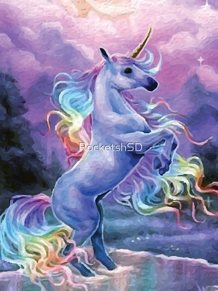 Thumbnail 6 of 6, Premium Oversized Sweatshirt, Magical Unicorn Sunset designed and sold by RocketshSD.