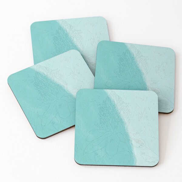 Item preview, Subtle flower in teal designed and sold by puravidavisions.