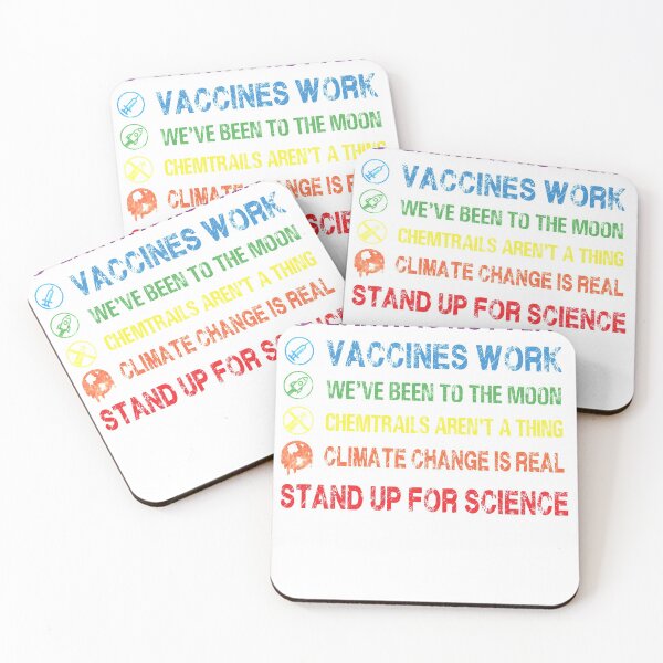 Item preview, Earth is not flat, Vaccines Work, STAND UP FOR SCIENCE nerdy geeky Gift for women men nerds geeks science lovers designed and sold by Justin8922.