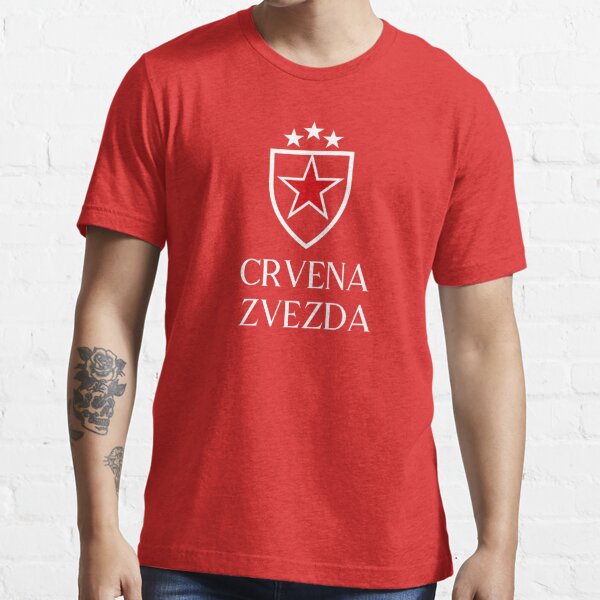 T-Shirt CRVENA ZVEZDA Red Star Belgrade Black Size XL The crown