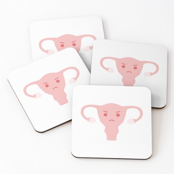 Item preview, Angry female reproductive system smiley designed and sold by SimplyAdrienne.