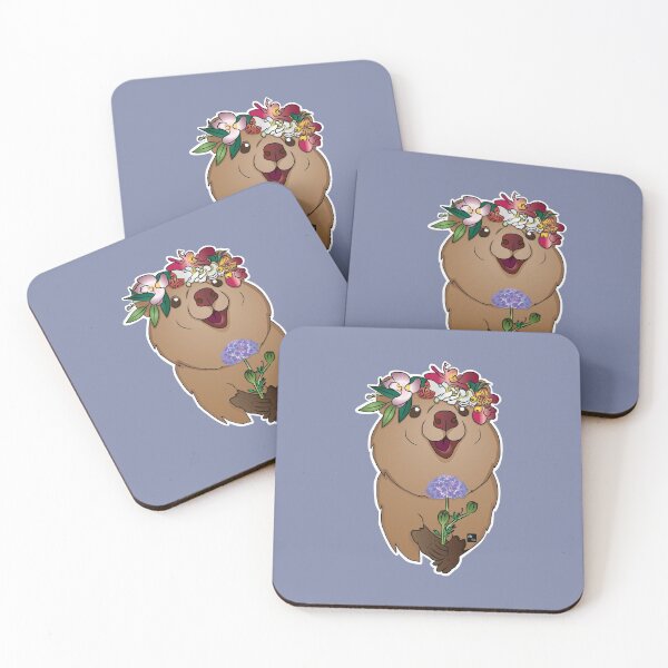 Item preview, Quokka with Flower Crown designed and sold by alttabstudio.