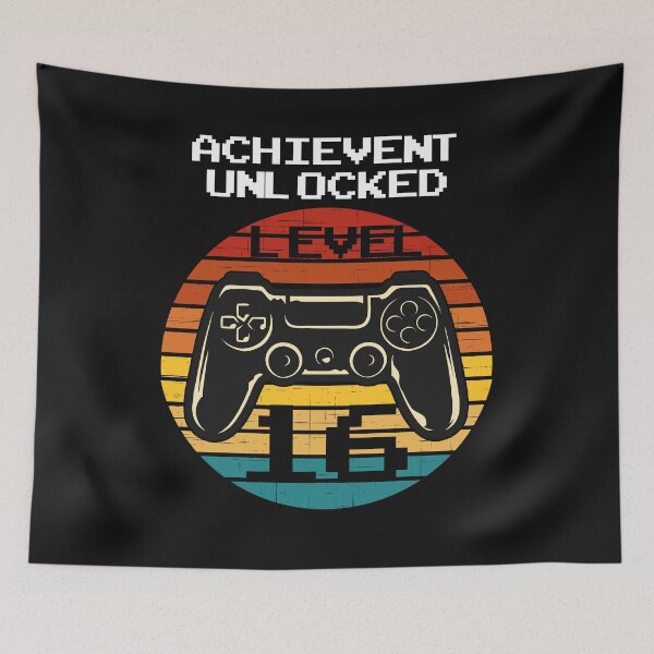 Item preview,  birthday achievement unlocked level up gamer  designed and sold by PERsonalthreads.