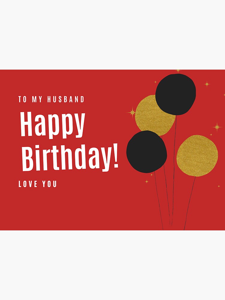 "Happy birthday husband " Sticker by namaganda Redbubble