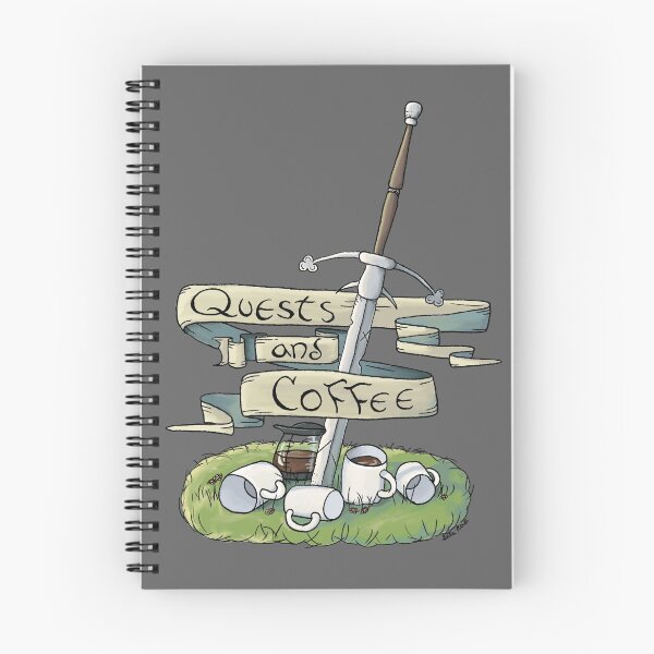 Item preview, Quests and Coffee designed and sold by SelaRoseArt.