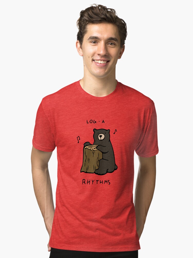 Alternate view of Log-a-Rhythms Tri-blend T-Shirt