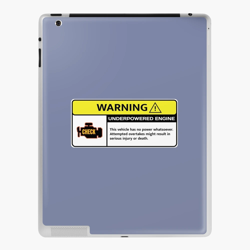 Underpowered Engine Warning  Sticker for Sale by alttabstudio