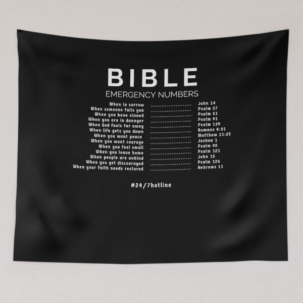 Item preview, Bible Emergency Numbers Funny Cool Hotline Christian Religious Gift designed and sold by WichitaClothing.