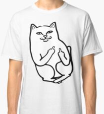 cat t shirt middle finger