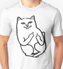 Camiseta ajustada Gato del dedo medio
