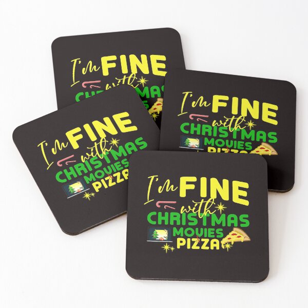 Item preview, I'm Fine With Christmas Movies And Pizza - Funny Laptop, Pizza, Christmas Stars and Symbols designed and sold by leo121687.