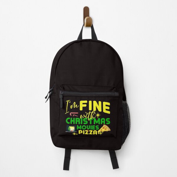 Item preview, I'm Fine With Christmas Movies And Pizza - Funny Laptop, Pizza, Christmas Stars and Symbols designed and sold by leo121687.