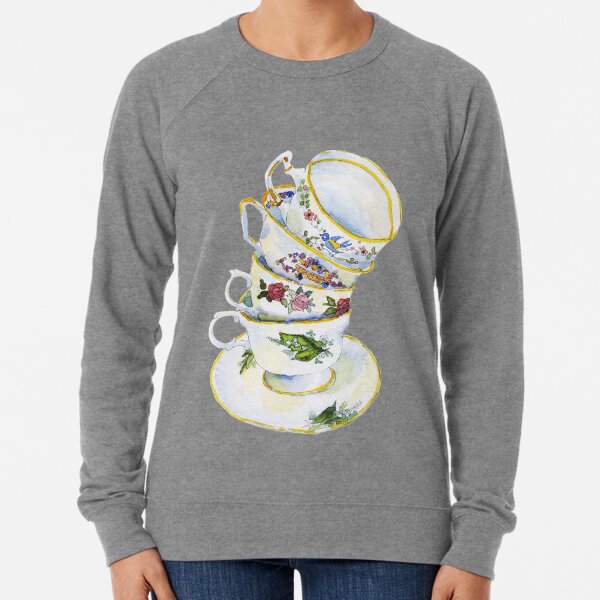 Great Grandma's Teacups Lightweight Sweatshirt