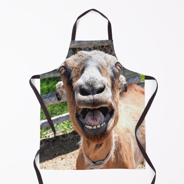 Item preview, smiling goat, yelling goat, funny goat designed and sold by Stephanie Skeem.