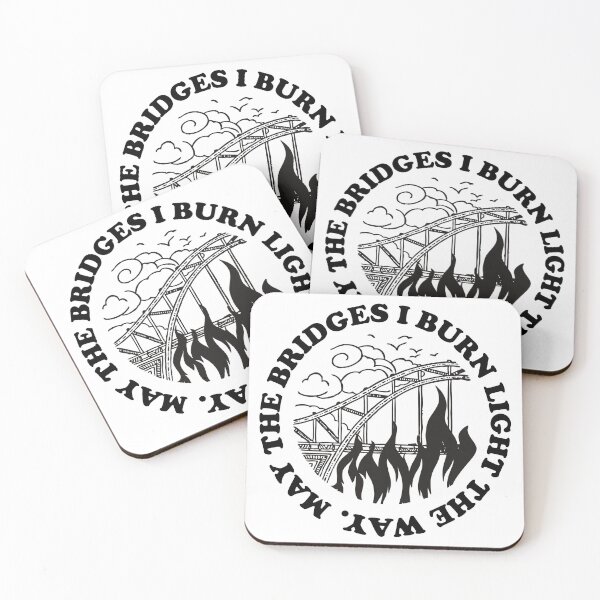 Item preview, MAY THE BRIDGES I BURN LIGHT THE WAY sticker designed and sold by Your Paradigm Design.