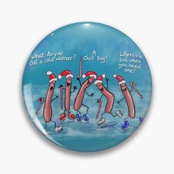 Item preview, Skating Hot Dogs in Santa Hats designed and sold by BRobinson.