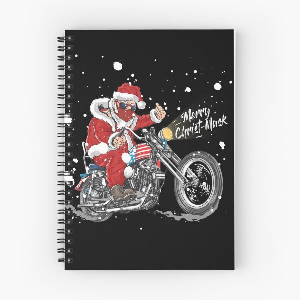 Item preview, Motorcycle Santa In Mask Merry Christ Mask Quarantine 2020 designed and sold by Alex Cuttell.