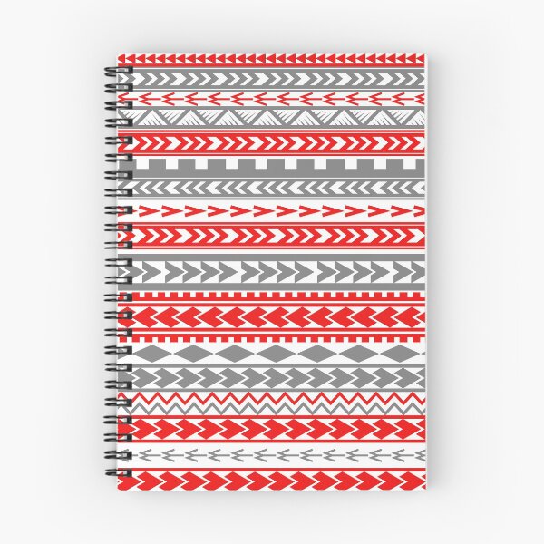 Item preview, gray and red patterns designed and sold by ARTSHACKPRINTS.