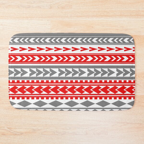 Item preview, gray and red patterns designed and sold by ARTSHACKPRINTS.