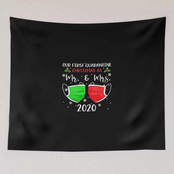 Item preview, Our First Quarantine Christmas As Mr Mrs 2020 Mask Couple designed and sold by Alex Cuttell.