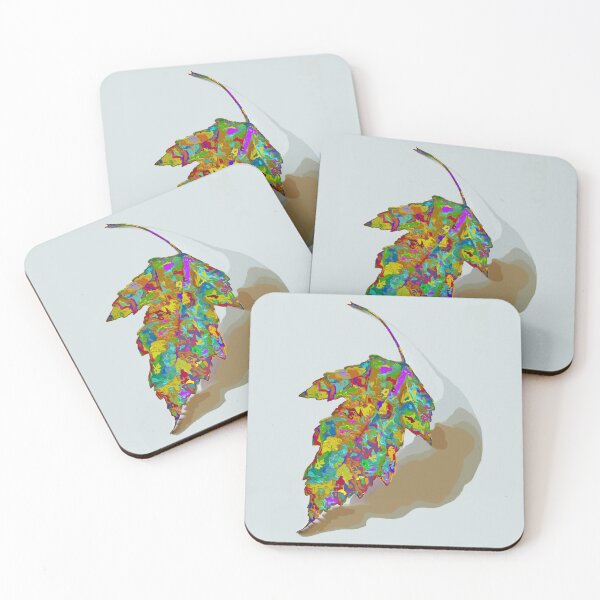 Item preview, Multicolored Leaf with its Shadow designed and sold by AMGImpressions.