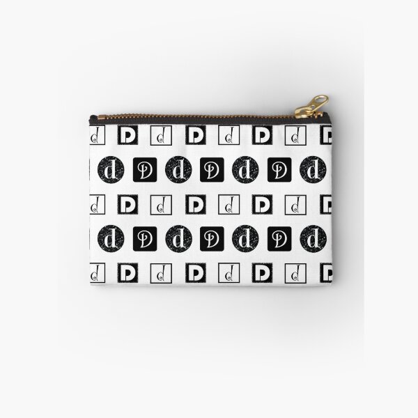 Item preview, Letter D Black and White Geometric Pattern designed and sold by CJAura by Claire Jane Johnson.