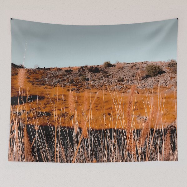 Item preview, Closeup blooming grass flowers with blue sky background designed and sold by Mrvell.