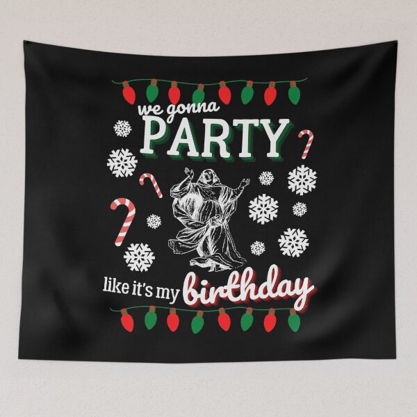 Item preview, Gonna Party Jesus It's Your Birthday Funny Men Women Dancing Ugly Christmas Xmas  designed and sold by WichitaClothing.