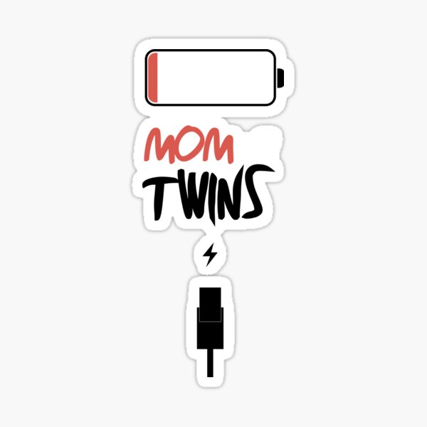 smartrocket Womens Tired Twin Mom Low Battery Charge Mom of Twins Funny Baseball Tee