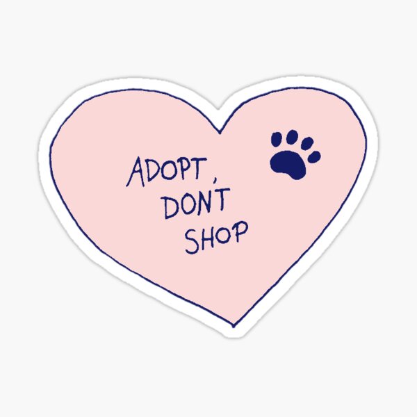 Item preview, Adopt Don't Shop Pastel Pink Heart designed and sold by cassidy-parade.