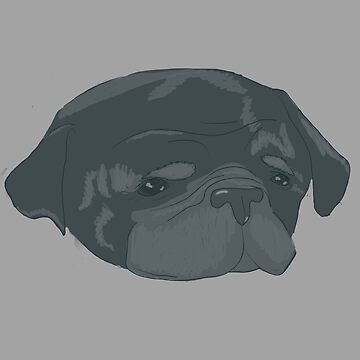 Artwork thumbnail, Edgar - Pewdiepie Dog - Senior Pug Artwork by sheehanstudios