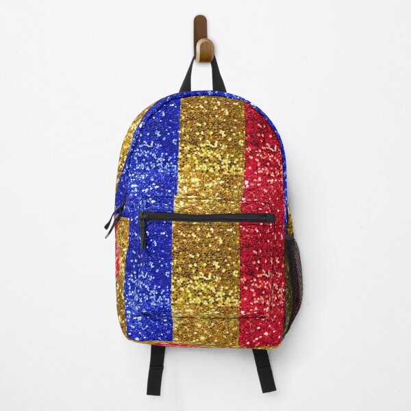 Item preview, Glitter Print Romanian Flag Tricolor designed and sold by DanielaRODesign.