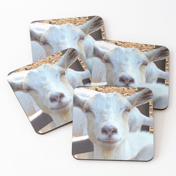 Item preview, My smiling white goat designed and sold by Stephanie  Skeem.