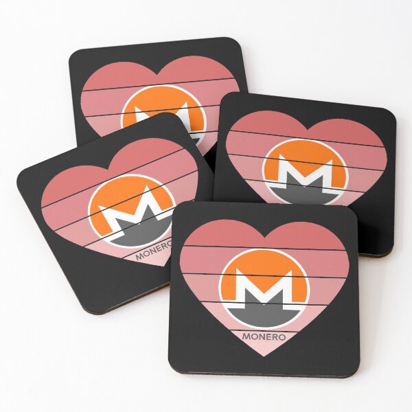 Item preview, Love Monero XMR Crypto Light Pink Heart Sunset  designed and sold by Bitcoin-Fashion.