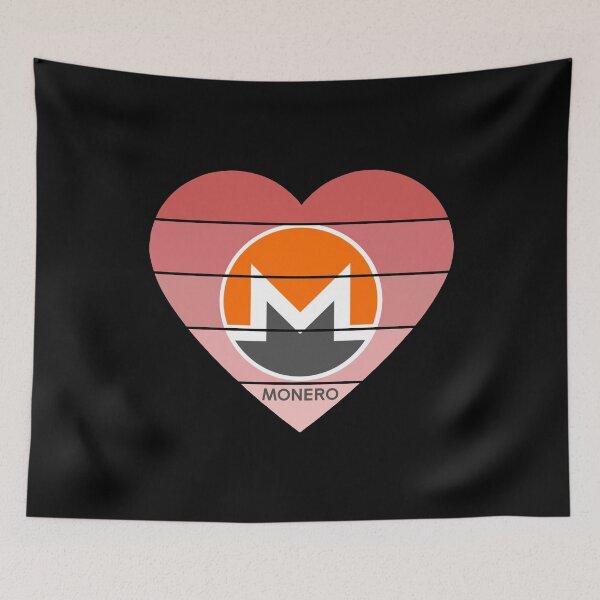 Item preview, Love Monero XMR Crypto Light Pink Heart Sunset  designed and sold by Bitcoin-Fashion.