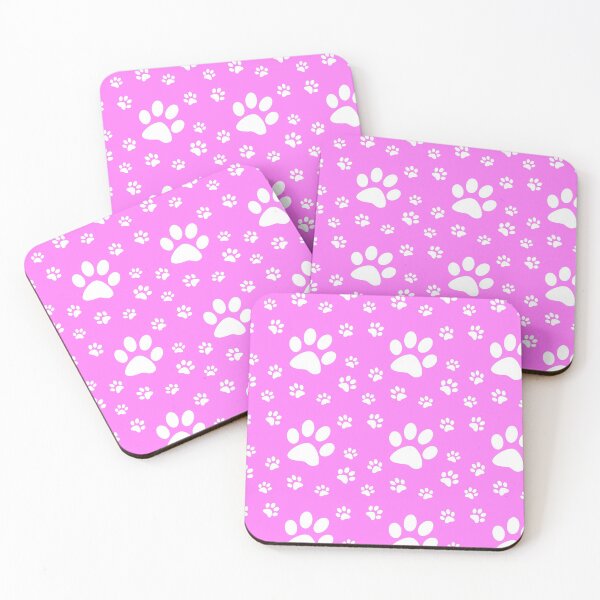 Item preview, Pink and white dog footprints designed and sold by rubenarocho.