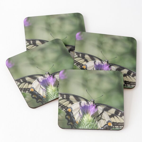 Item preview, Swallowtail Butterfly Enjoying Bull Thistle designed and sold by LisaNaturePhoto.