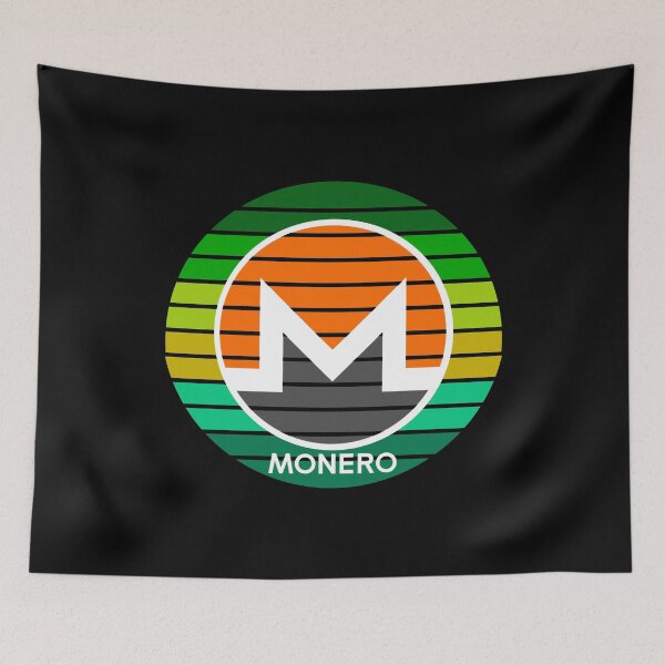 Item preview, Monero XMR Cryptocurrency Modern Green Sunset designed and sold by Bitcoin-Fashion.