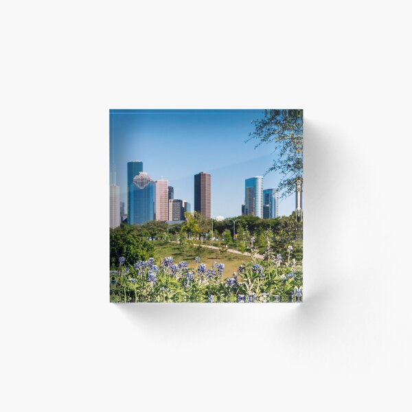 Item preview, Downtown Houston, Texas in the springtime with bluebonnets in the foreground designed and sold by Raul Cano.