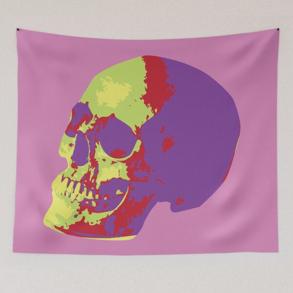 Item preview, Pink Corner of Rainbow Skulls designed and sold by sumoemoe.