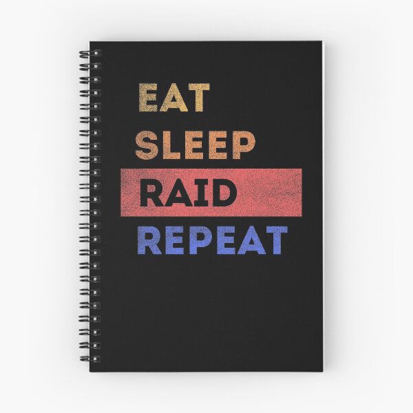 Item preview, Eat Sleep Raid Repeat Video Gaming Wow Raiding RPG Vintage Retro Gift designed and sold by WichitaClothing.