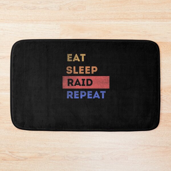 Item preview, Eat Sleep Raid Repeat Video Gaming Wow Raiding RPG Vintage Retro Gift designed and sold by WichitaClothing.