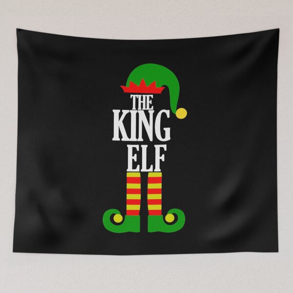 Item preview, KING Elf Matching Family Group Christmas Party Pajama Top designed and sold by WordsmithNerd.