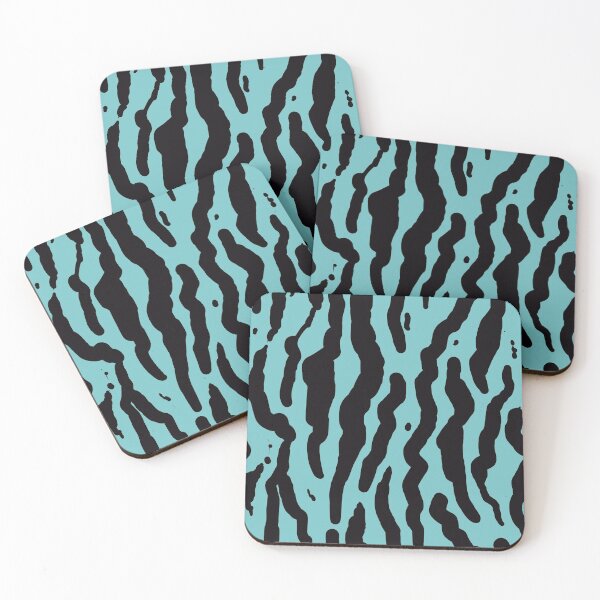 Item preview, Cyan and black zebra stripes designed and sold by dovedesign.