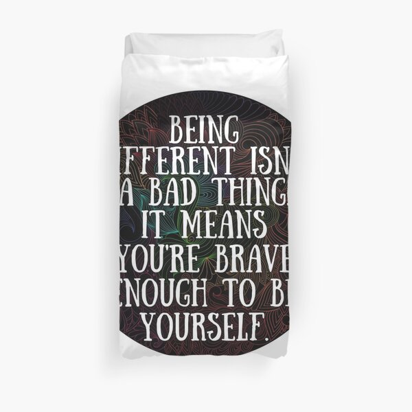Being Different Luna Lovegood Quote Duvet Cover