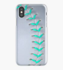 Light Blue Stiches Softball / Baseball iPhone Case